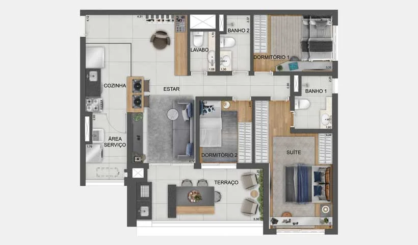 Mooca Citta Firenze - Planta 1