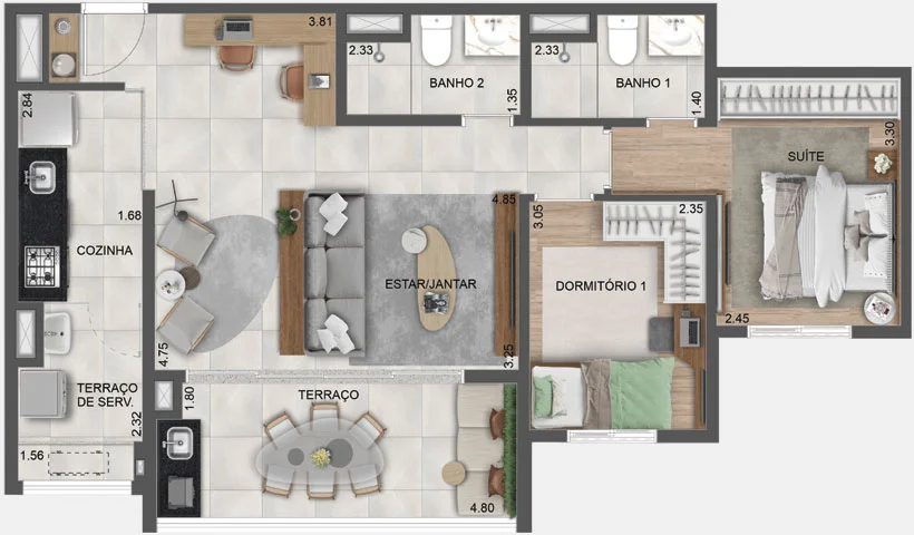 Villares Parada Inglesa - Planta 1