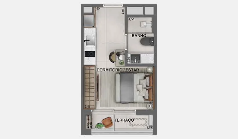 Jota Studios Vila Mariana - Planta 1