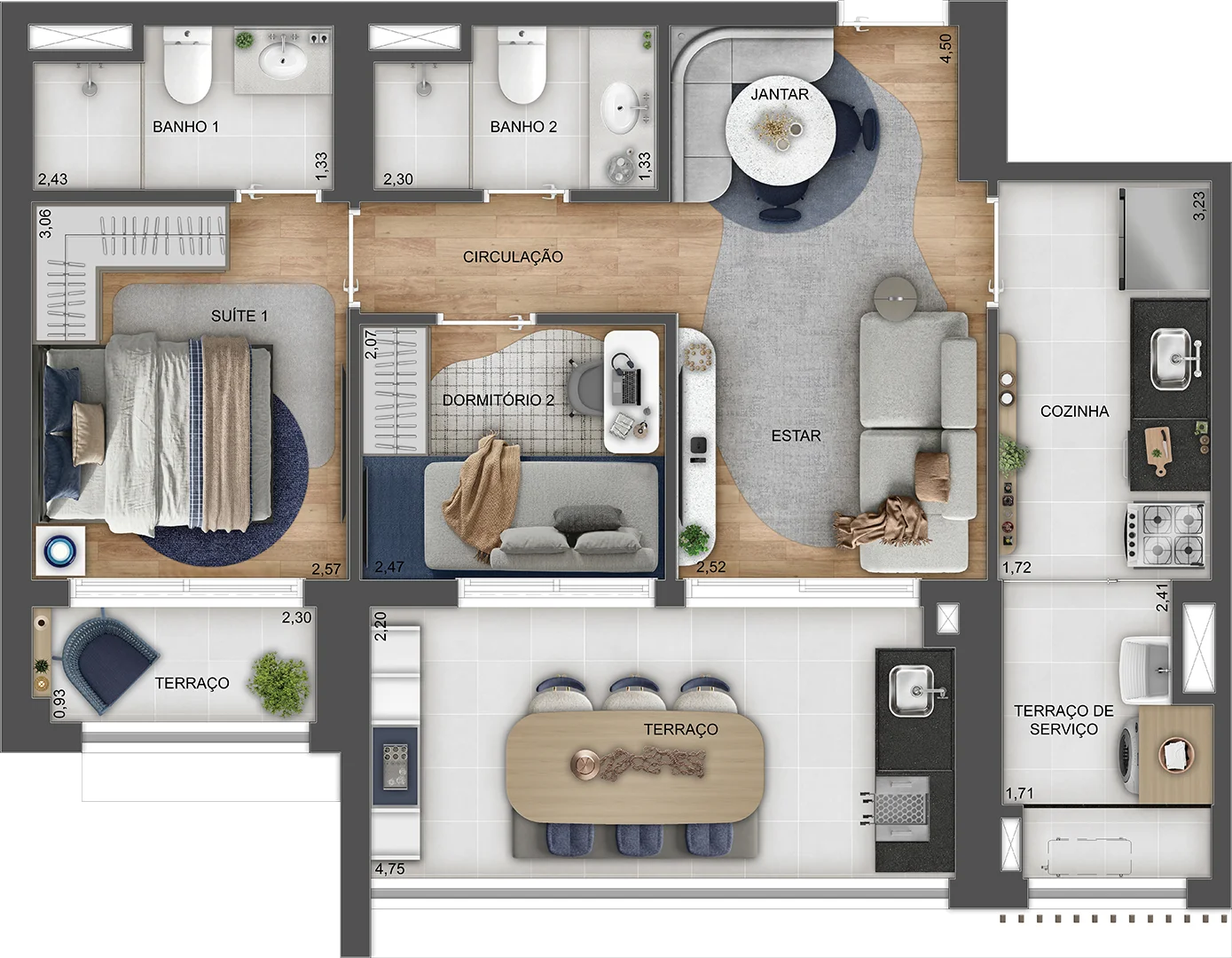 Town Residences by Lindenberg - 2 dormitórios · 69 m²