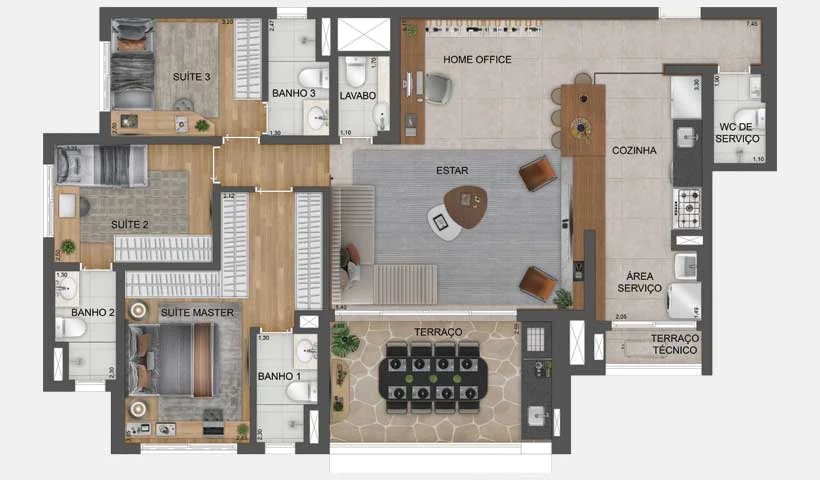 Mooca Citta Firenze - Planta 3