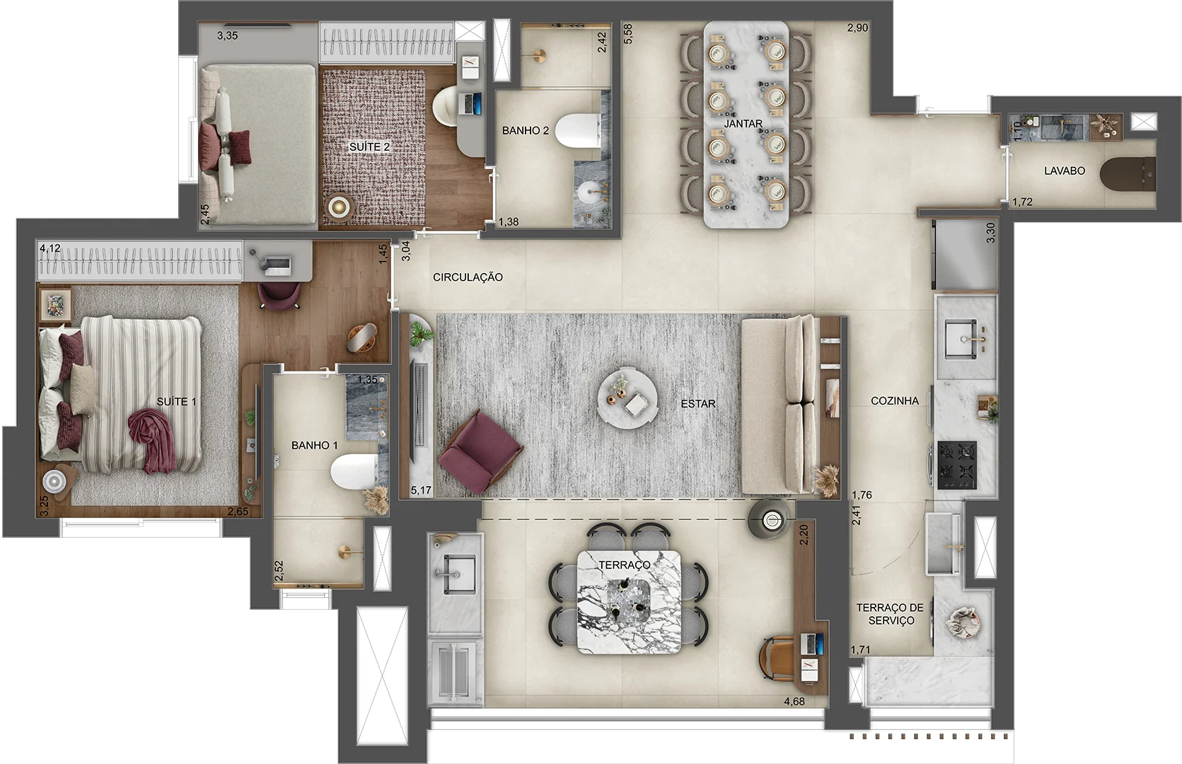 Town Residences by Lindenberg - 2 suítes · 87 m²