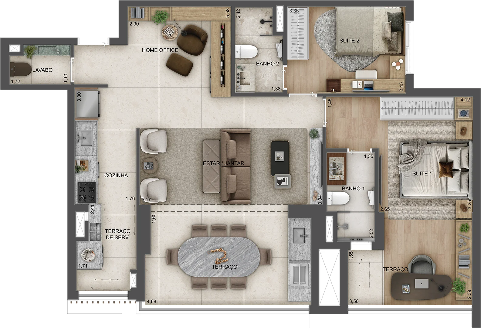 Town Residences by Lindenberg - 2 suítes · 100 m²