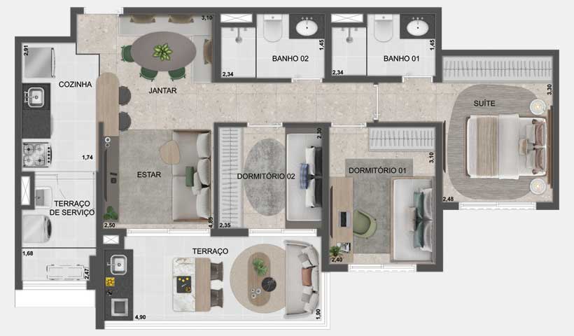 Blue Marine Home Resort - Planta 4